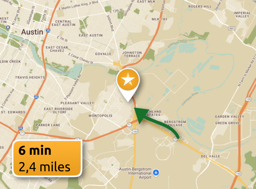 Остин (Техас) map